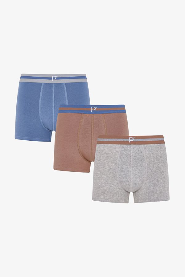 Penti Pack 3 boxer goma cintura rayas estampado