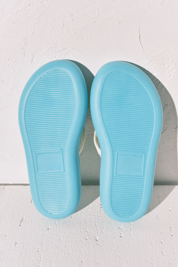 Women'secret Kolor blok papuče Plava