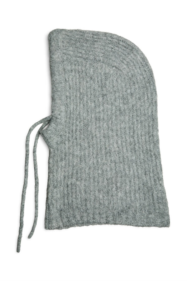 Pieces Strick- Sturmhaube Grau