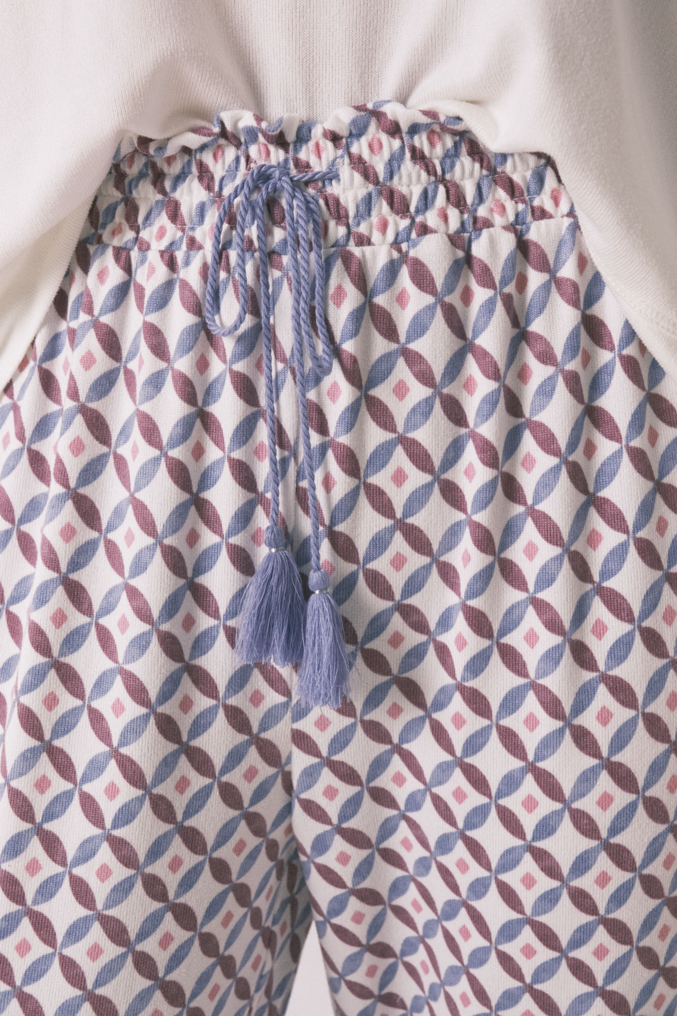 Women'secret Duge, &scaron;iroke plave pantalone od mekog pleten