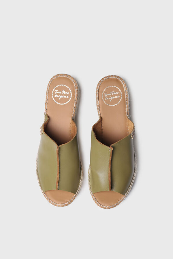 Toni Pons Leather clog espadrille - IVONNE Kaki