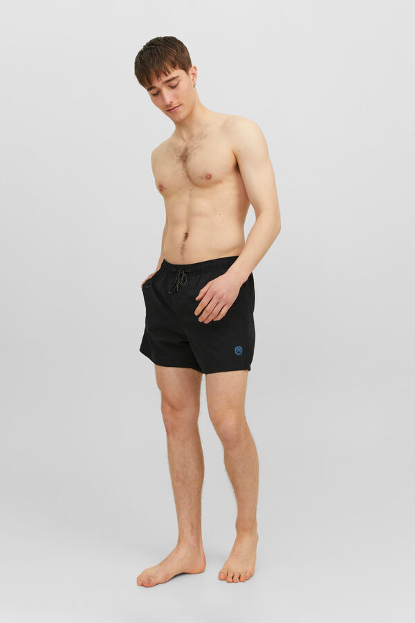 Jack & Jones Fato de banho liso preto