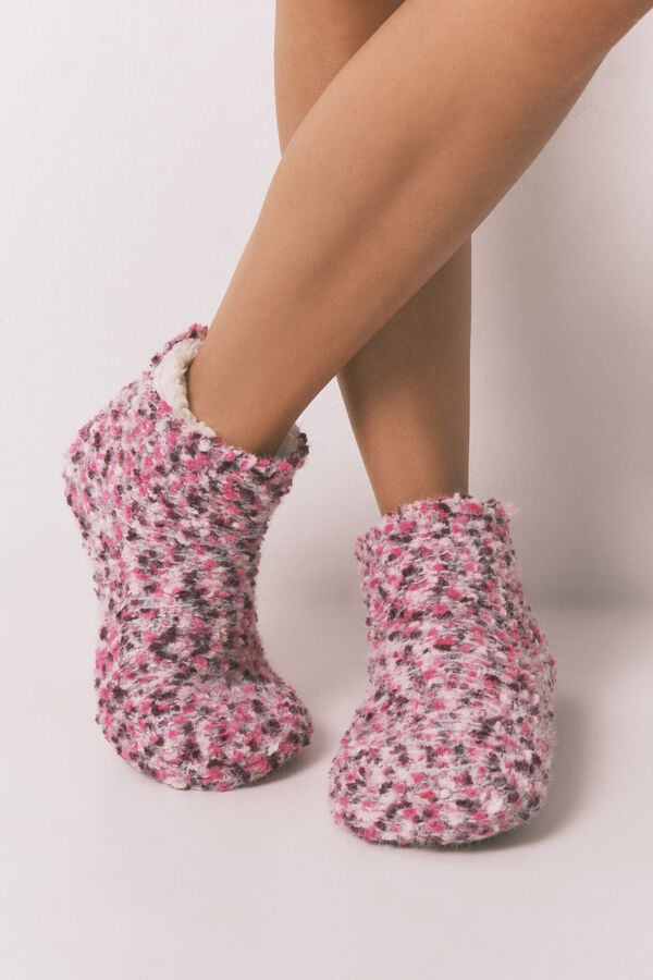 Women'secret Roze pletene kratke čarape Roze