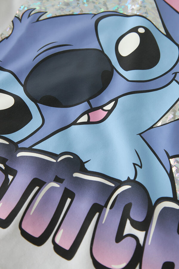 Name it T-shirt Lilo e Stitch de menina branco