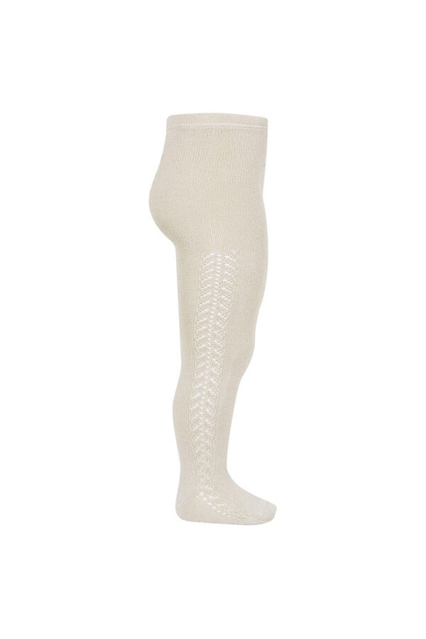 Condor Leotardos algod&oacute;n c&aacute;lido calado beige