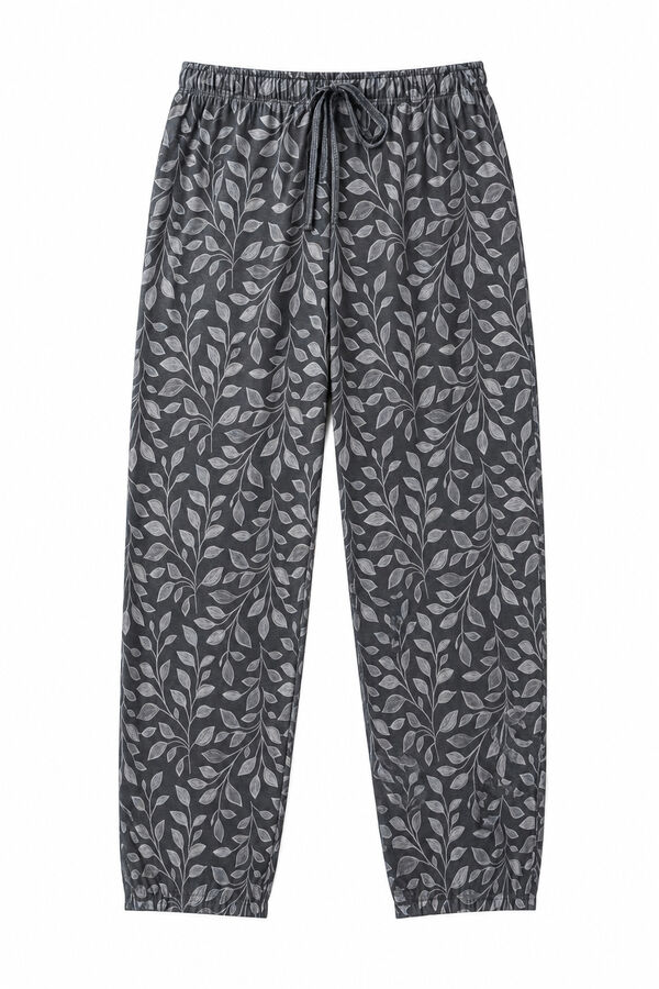 Women'secret Sive pamučne duge pufnaste pantalone Print