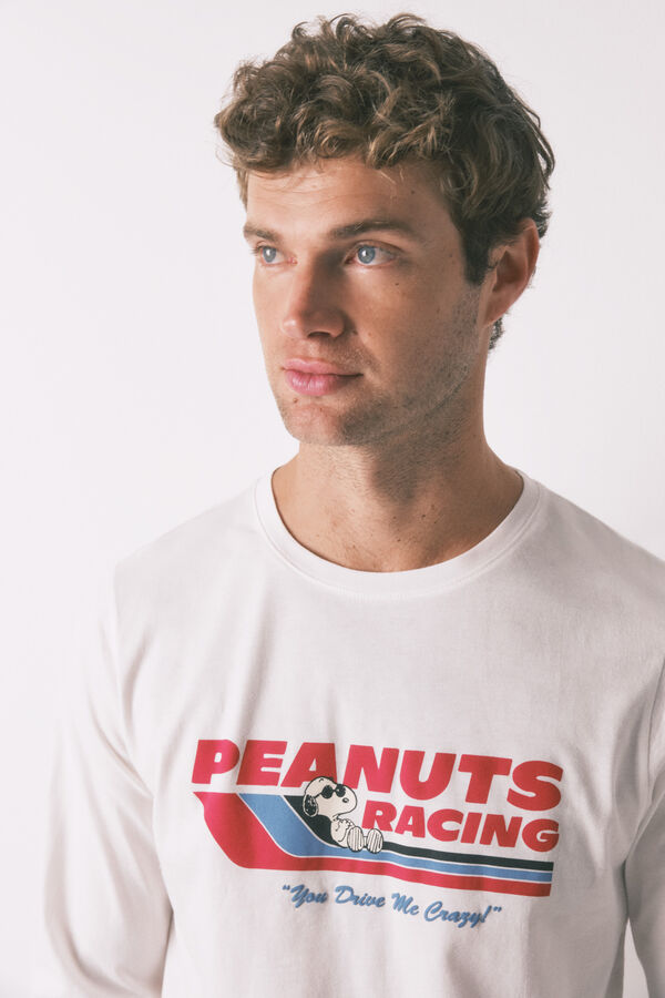 Women'secret Pijama largo 100% algod&oacute;n Snoopy  gris