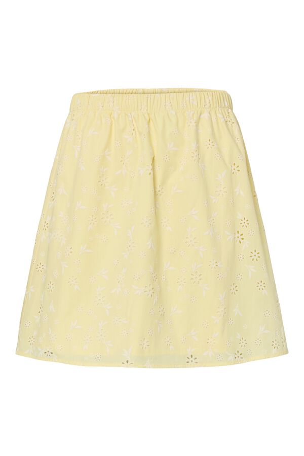 Pieces Falda bordado ingl&eacute;s amarillo