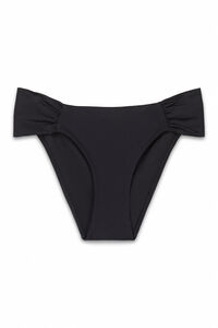 Women'secret Cuecas de biqu&iacute;ni cl&aacute;ssica franzida preta