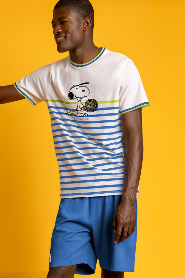 Admas Pijama corto tennislub Snoopy azul