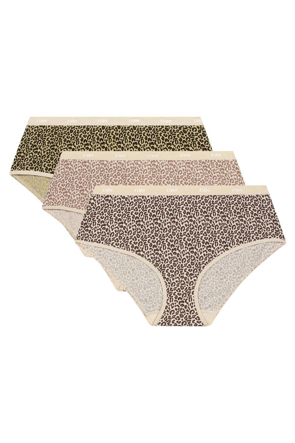 DIM Pack 3 bragas culotte animal print estampado