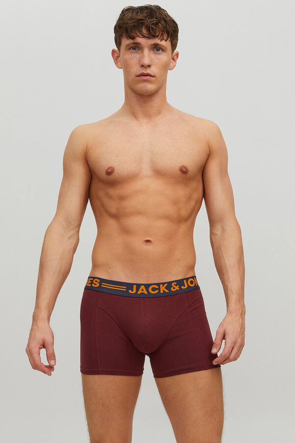Jack & Jones Pack 3 b&oacute;xers morado/lila