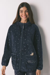 Women'secret Kratak kućni ogrtač od plavog flisa sa lureksom Harry Potter