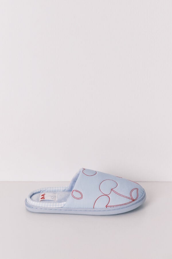 Women'secret Plave sobne papuče sa tre&scaron;njama Plava