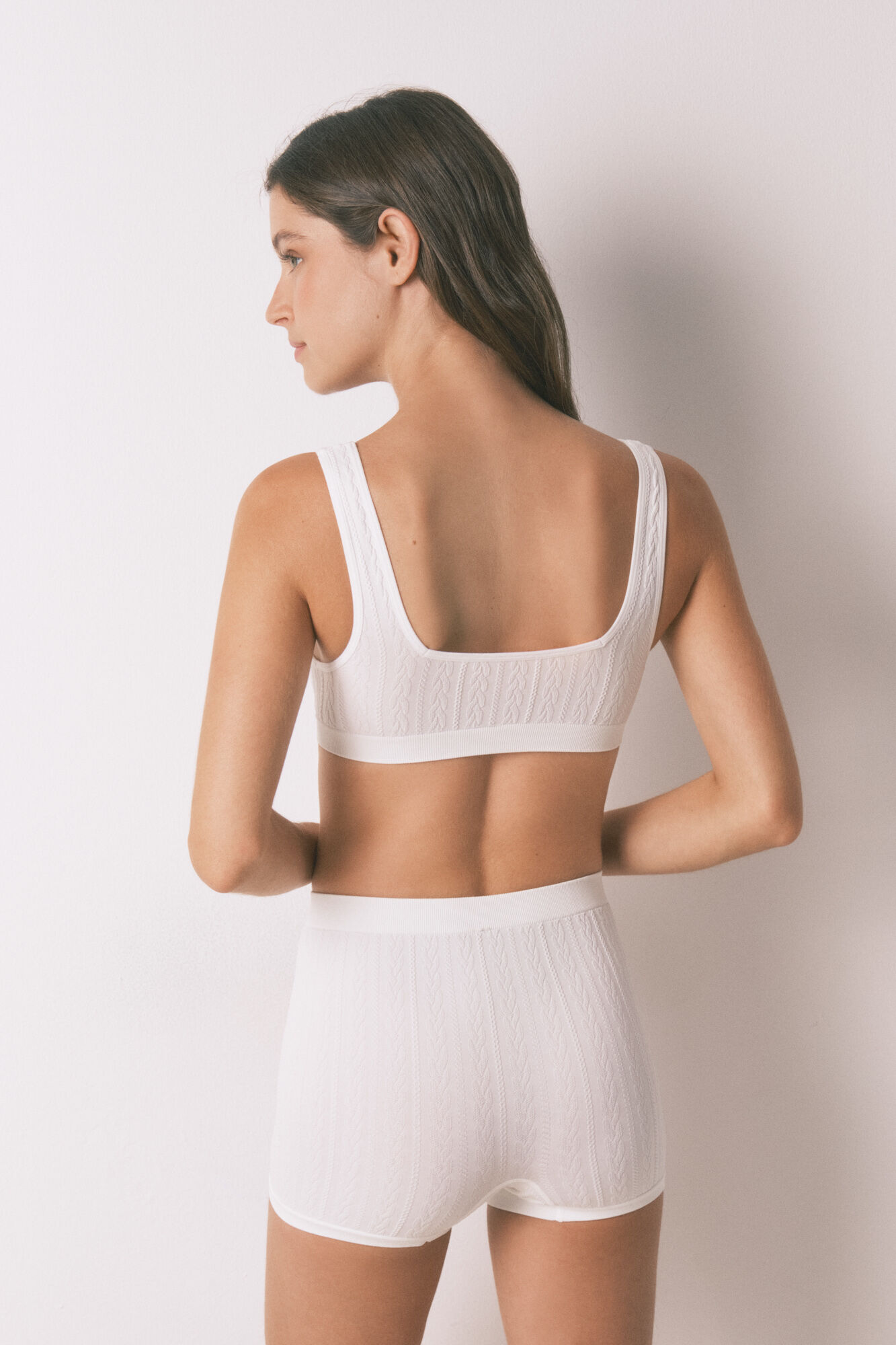 Women'secret Bele trikot bokser gaćice bez &scaron;avova