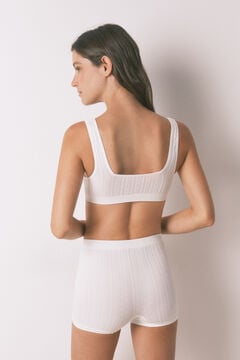 Women'secret Braga boxer seamless tricot blanco