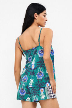 Gisela Cal&ccedil;&otilde;es de algod&atilde;o estampado de ananases