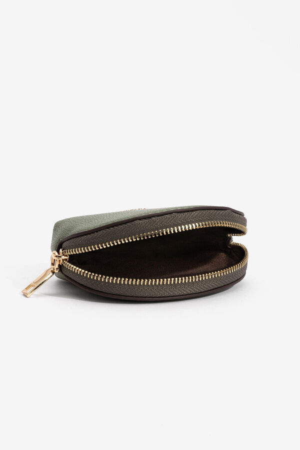 Vilanova Bolsa lisa con cierre de cremallera verde