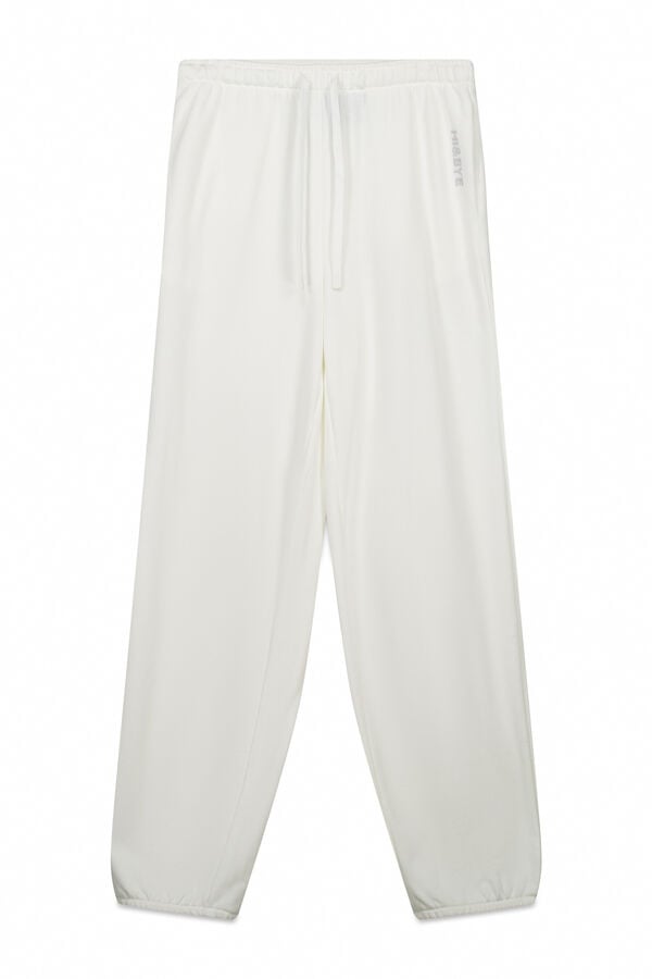 HI&BYE Bele pamučne jogger pantalone Bež