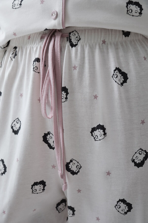Women'secret Pamučna ko&scaron;ulja pidžama Betty Boop Bež
