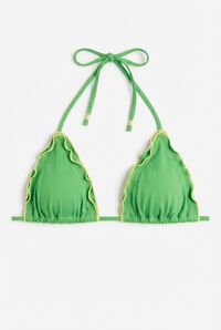 HI&BYE Zeleni trouglasti top bikinija