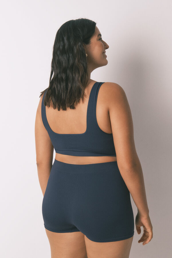 Women'secret Tamnoplave rebraste pantalone Plava