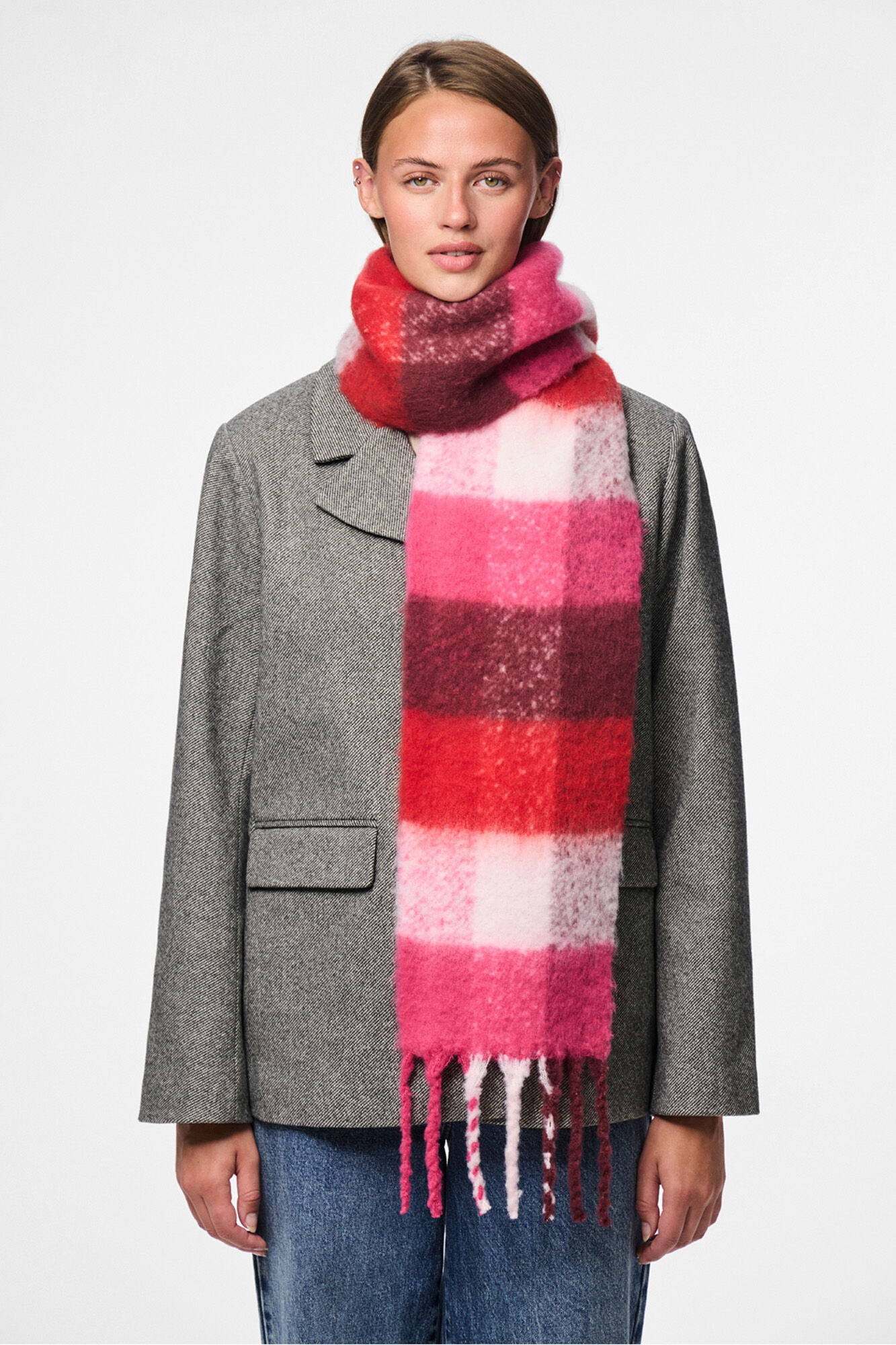 Pieces Cachecol b&aacute;sico com franjas