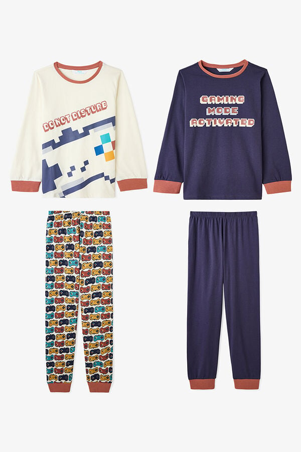 Penti Boys Gaming Printed Long Sleeve 2-Piece Pajama Set printed