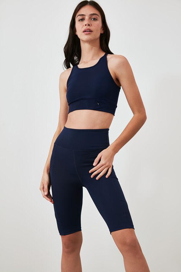 Trendyol Legging deportivo medio biker azul