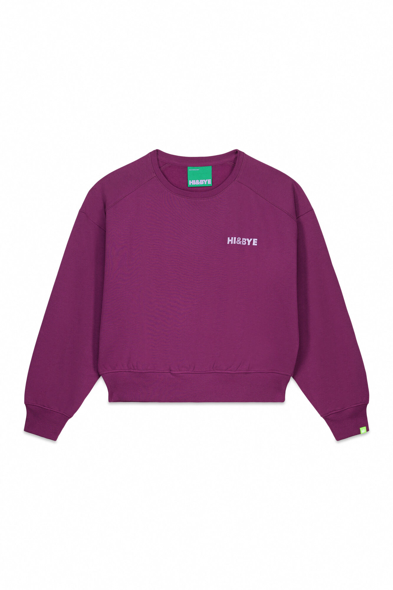HI&BYE Sweatshirt curto de pel&uacute;cia vinho
