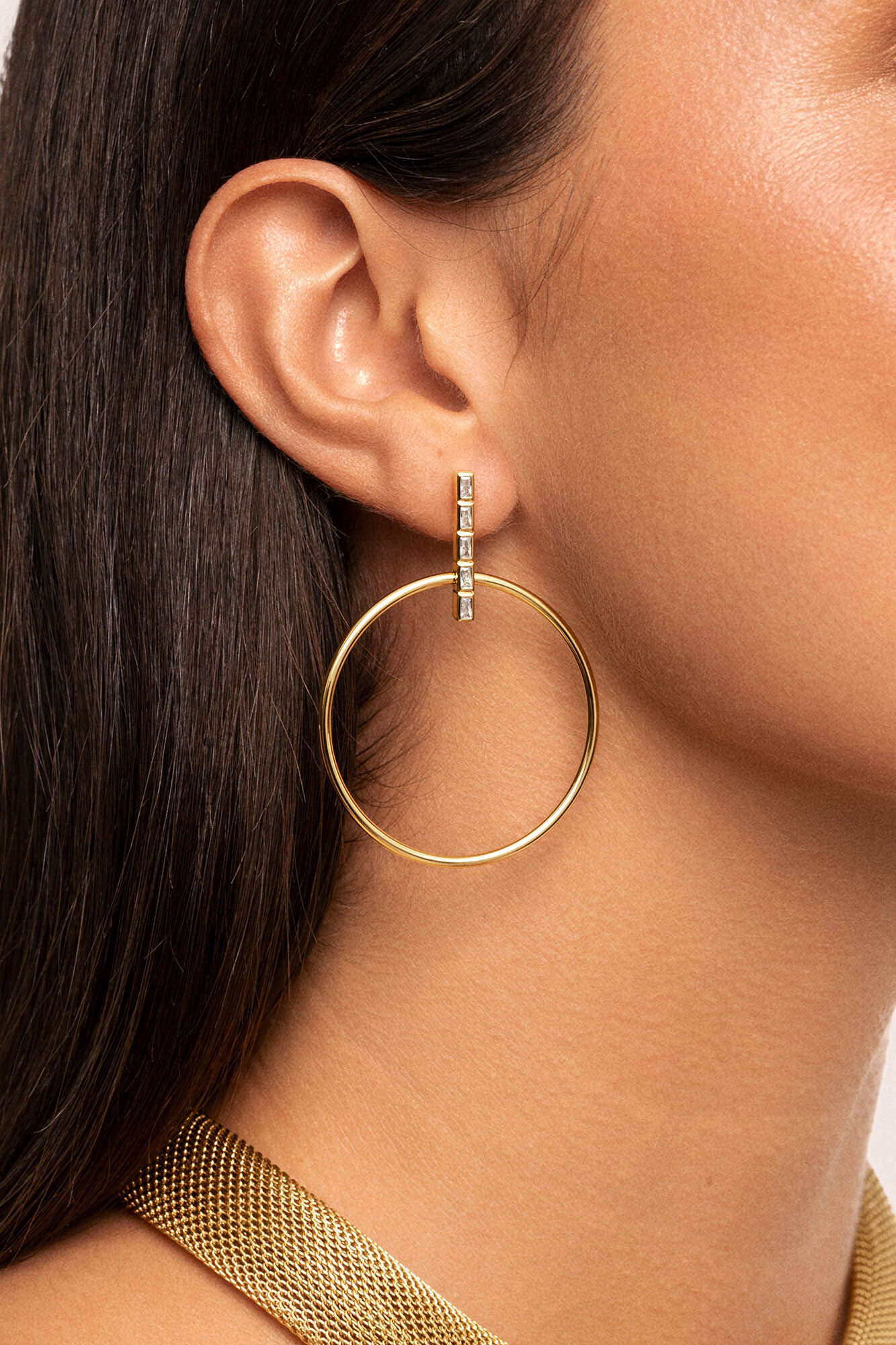 Singularu Pendientes Ophelia Ba&ntilde;o Oro