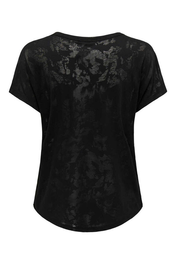 Womensecret Semi-sheer T-shirt fekete