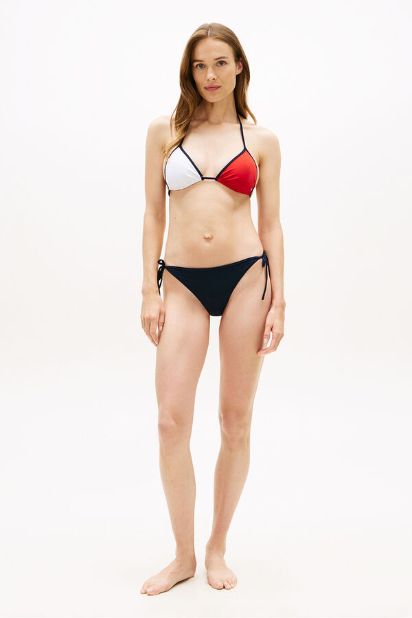 Tommy Hilfiger Braga bikini ajustable con lazos laterales azul
