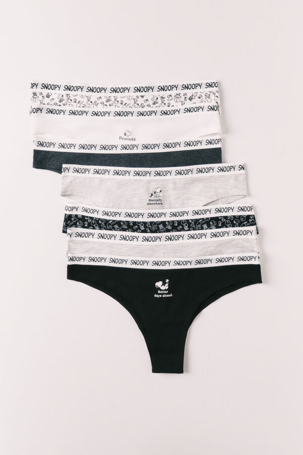 Women'secret Pakovanje od 7 brazilskih gaćica od pamuka sa Snoopy printom Print