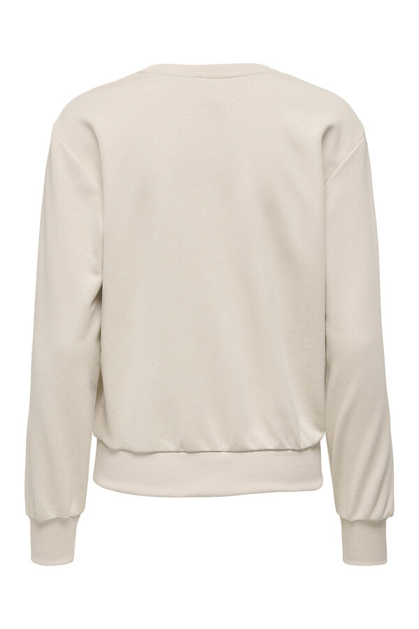 Only Play Sudadera deportiva cuello redondo gris