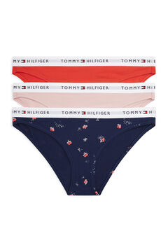 Tommy Hilfiger Pack 3 cuecas lisas e florais em algod&atilde;o