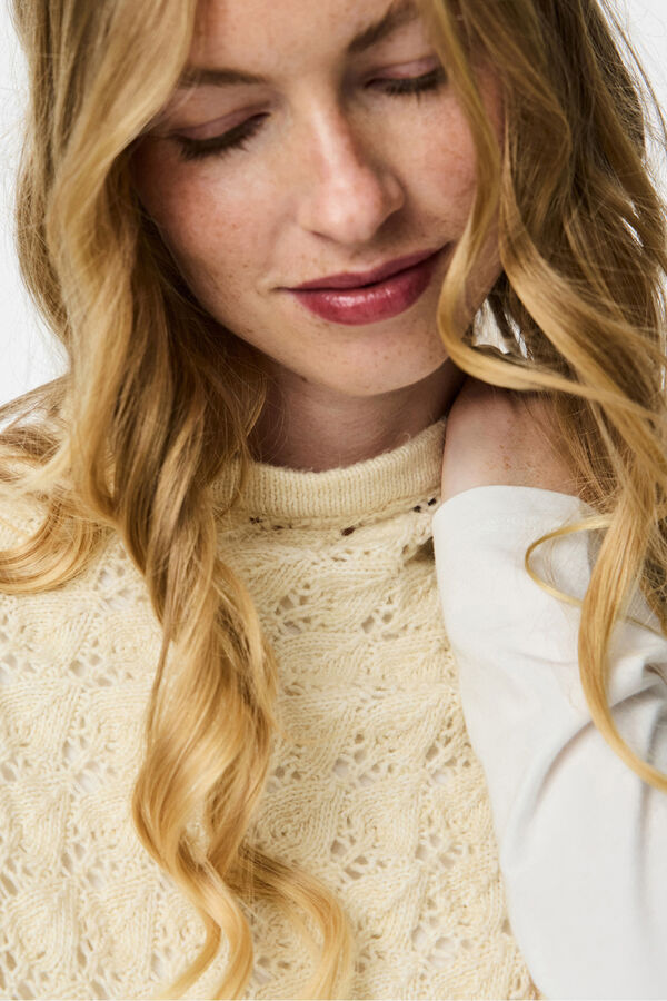 Pieces Poncho de ganchillo blanco