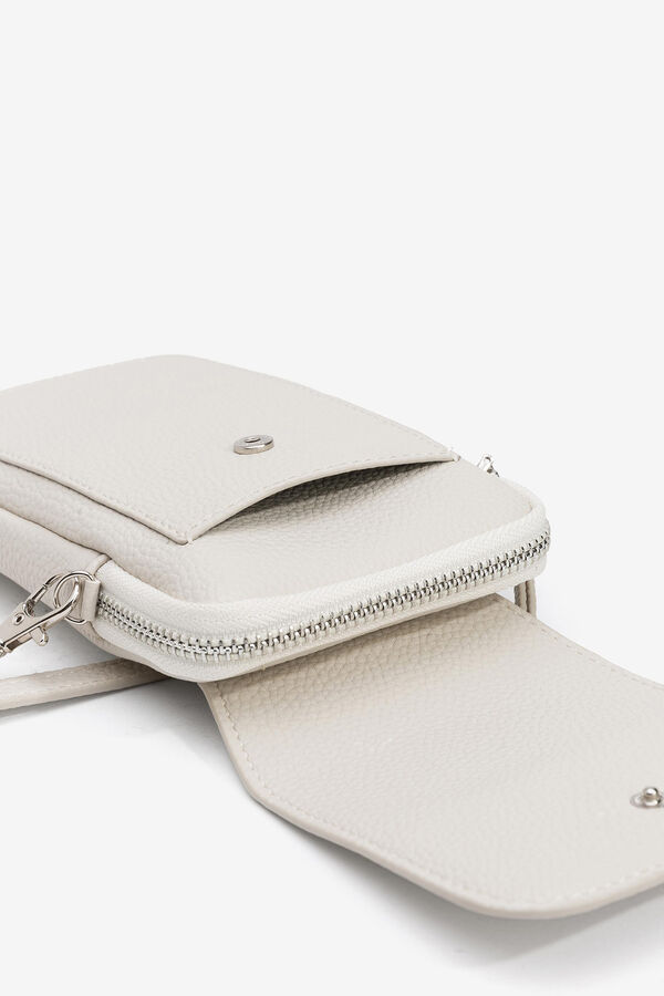 Vilanova Leather Effect Mobile Phone Bag with Flap nude