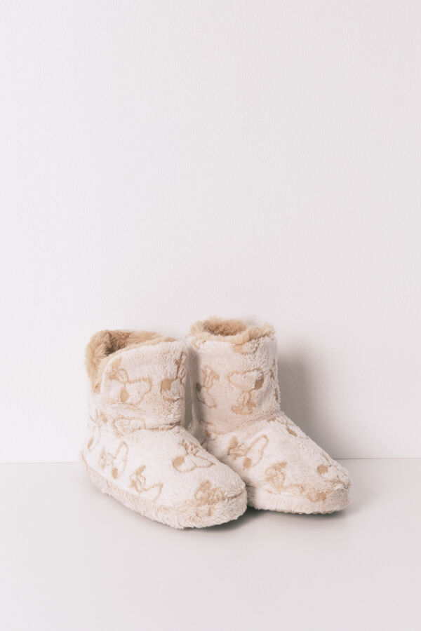 Women'secret Visoke sobne papuče sa Snupijem Bež