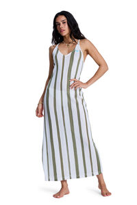 Roxy Vestido tirantes largo rayas playa 
