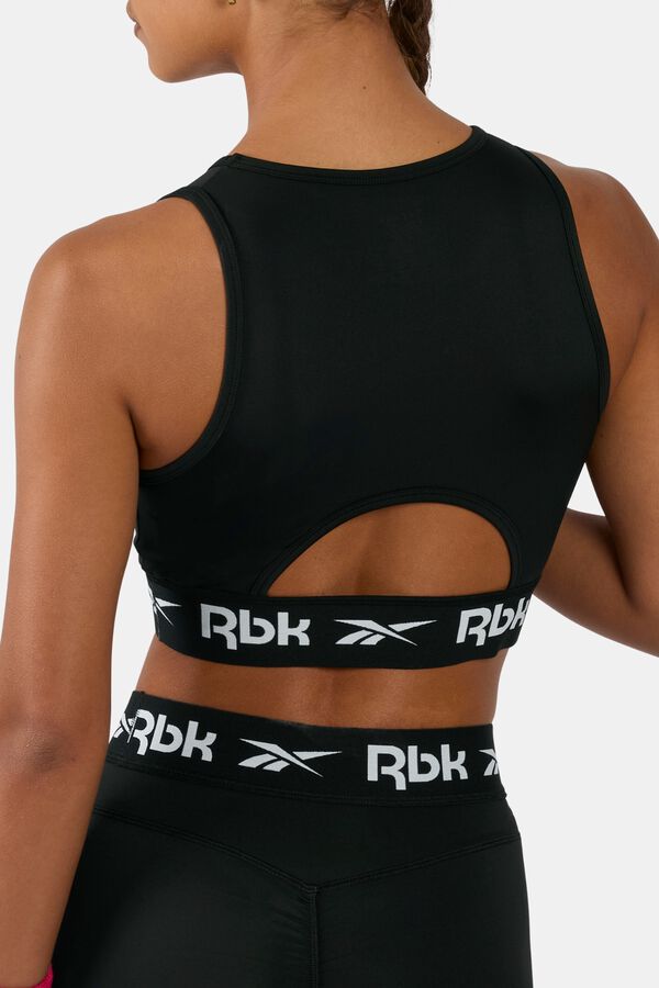 Reebok Soutien desportivo de suporte m&eacute;dio preto
