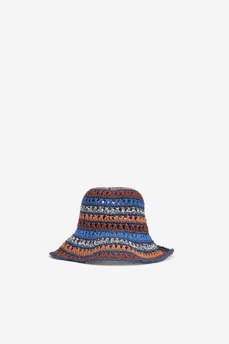 Sombrero bucket efecto paja rayas
