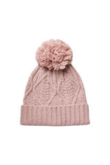 Pieces Gorro de estructura y con detalle dibujo en la superficie.Tacto suave y con Pomp&oacute;n. morado/lila