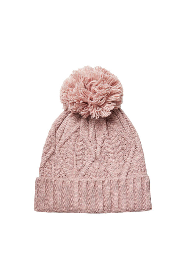 Pieces Gorro de estructura y con detalle dibujo en la superficie.Tacto suave y con Pomp&oacute;n. morado/lila