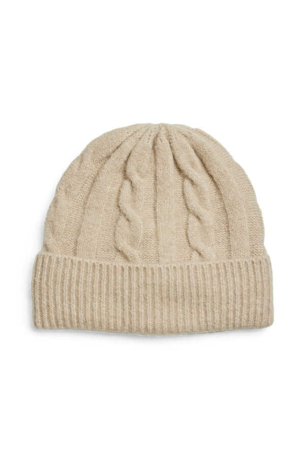 Pieces Knit beanie hat grey
