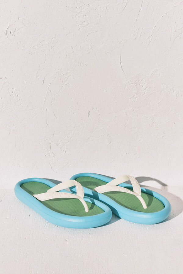 Women'secret Kolor blok papuče Plava