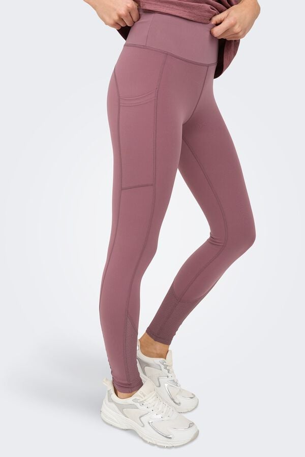 Only Play Legging con detalle Mesh fucsia