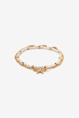 Vilanova Pack of 3 Starfish Bracelets yellow