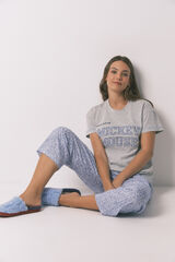 Women'secret Miki siva pamučna kapri pidžama  Siva