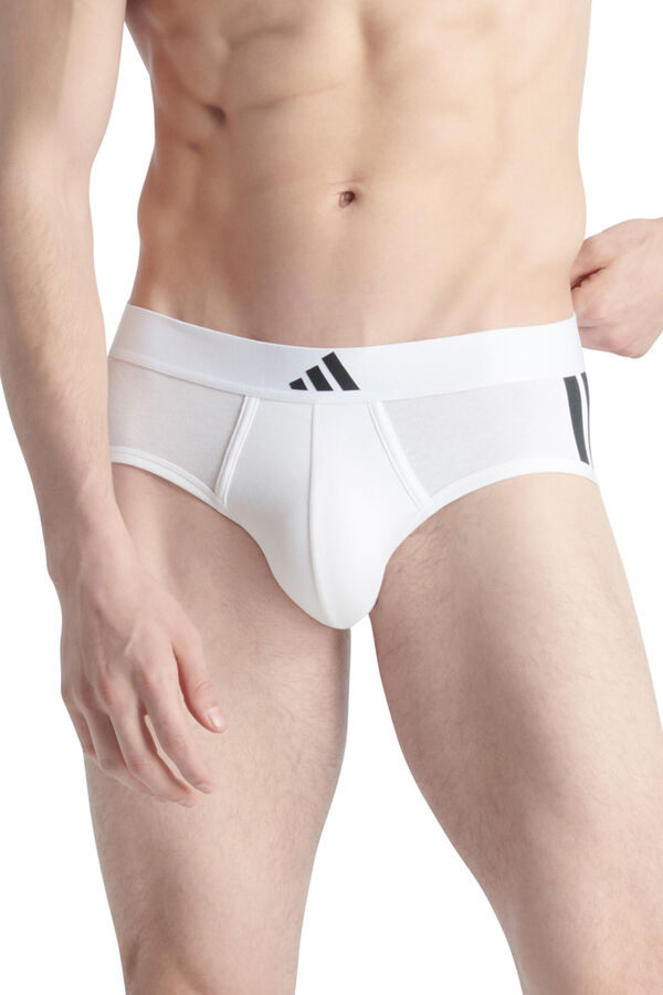 Adidas 2 pack Active Flex Cotton 3-Stripes stretch boxers  white